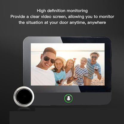 Digital Door Viewer, 1080P Door Peephole Camera with HD Screen, 120° Wide Angle, for TUYA APP, 5000mAh Battery Capacity, for Home Security