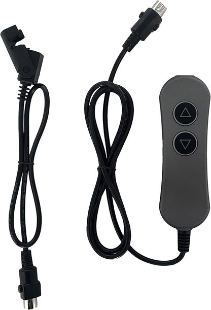 Fruhdi Lift Chairs Power Recliners 2 Button 5 Pin Prong Remote Handset Controller Hand Control with USB and Backlight