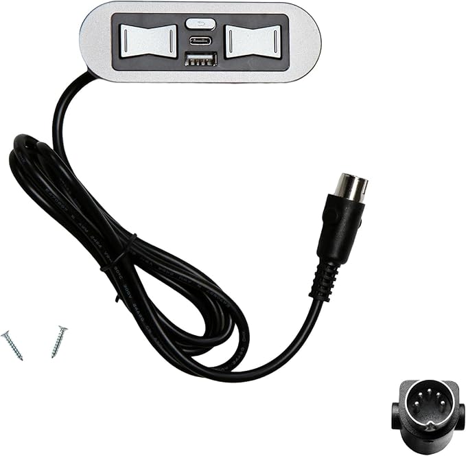 Uetmulik Recliner Emomo USB Type A and C Port 5 Button 5 Pin Hand Control Model HX90HU2 for Lift Chair