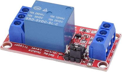 DC 5V Relay Module 1-Channel Relay Switch with Optocoupler Isolation High/Low Level Trigger, Pack of 10