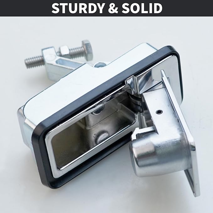 Loclink Compression Latch Lock Marine Grade Zinc Alloy for Boat Hatches, RV Camper Adjustable Lever Push Nutton Latches Hand Operated, 2-Pack with 4 Keys