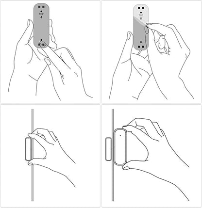 Door Sensor - Magnetic WiFi Alert,Wireless Real-Time Window Contact Sensor | for Home Security Business Indoor Room Garage Entry Entrance