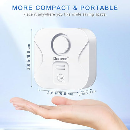 Geevon 10 Pack Water Leak Detectors for Home, 100dB Loud Water Alarm Sensor Leak Detection with Drip Alert for Basements, Laundry Rooms, Kitchen, IP56 Waterproof(Battery Included)