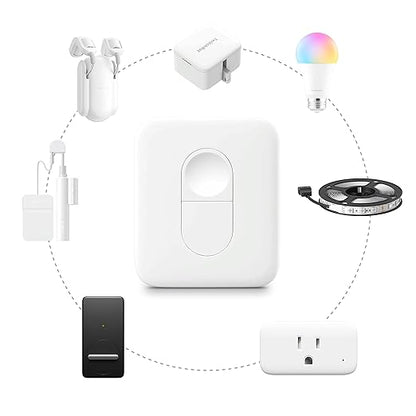 SwitchBot Smart Switch Button Pusher with Remote- Bluetooth Fingerbot for Rocker Switch/One-Way Button, Automatic Light Switch, Timer and APP Control, Works with Alexa When Paired with SwitchBot Hub