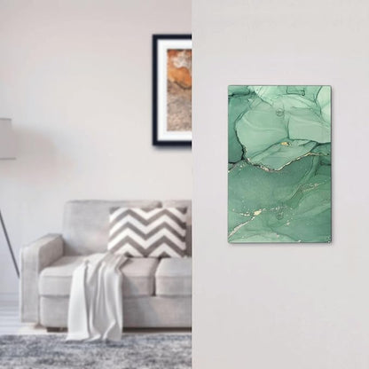 Light Switch Cover Plate Simple Green Marble 1 Gang No Device Blank Electrical Wall Plates Faceplate Decorative Switch Plate for living Room Office Decor