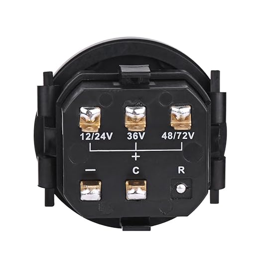 Estink LED Battery Indicator Meter, 12V/24V/36V/48V/72V Cart Battery Indicator, Round Status Indicator for Cart