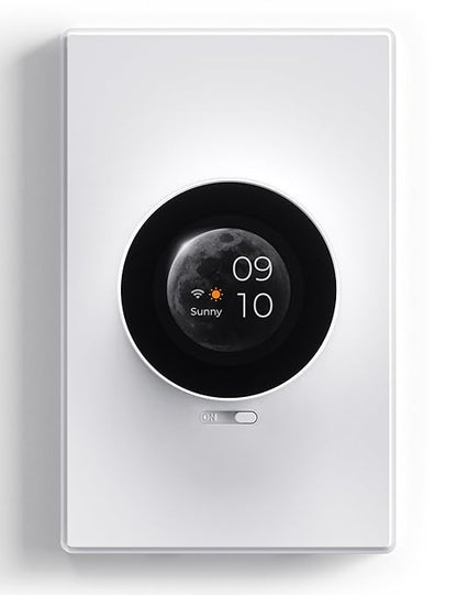 ELEGRP WiFi Smart Rotary Traic Dimmer with 1.8 inch TFT Display Screen, 3 Way, Needs Neutral Wire, 2.4GHz Wi-Fi, Compatible with Alexa and Google Home, No Hub Required, UL Listed, 1 Pack, White