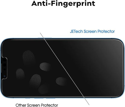 JETech Privacy Screen Protector for iPhone 13 6.1-Inch with Camera Lens Protector, Anti-Spy Tempered Glass Film, Easy Installation Tool, 2-Pack Each