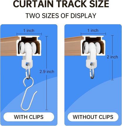 Ceiling Curtain Tracks Ceiling Mounted Heavy-Duty Curtains Rails Room Divider Curtain Track for Living Bedroom Shower Privacy RV Garage Divider Track，Golde 9ft.