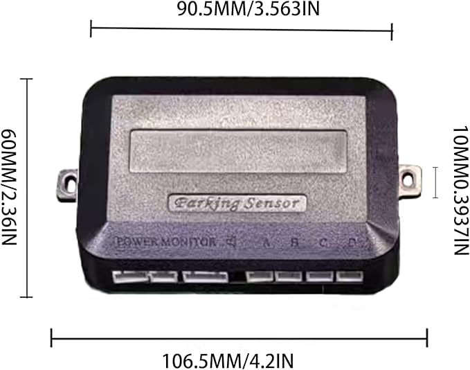 LCD Parking Sensor Kit - Displays Data on Original Screen, Easy Rear Installation, Compatible with All Camera Formats (AHD, CVBS), 18 Probe Colors to Match Any Vehicle