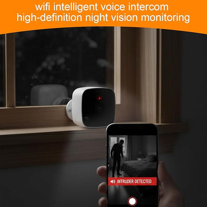 Saker Smart 2K Window Security Camera,2K Dome Security Camera for Indoor Use, 3MP Ultra-Clear Picture with Enhanced Color Night Vision, Wireless Stick-On Installation (with 32GB TF Card)