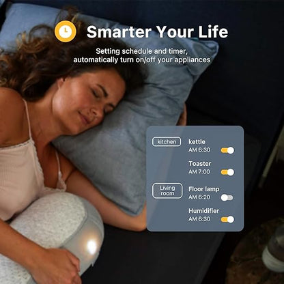 THIRDREALITY Smart Plug M1 4 Pack via WiFi Matter, Real-time Energy Monitoring, 15A/1800W Max, Smart Outlet, ETL Certified, Compatible with SmartThings, Home Assistant