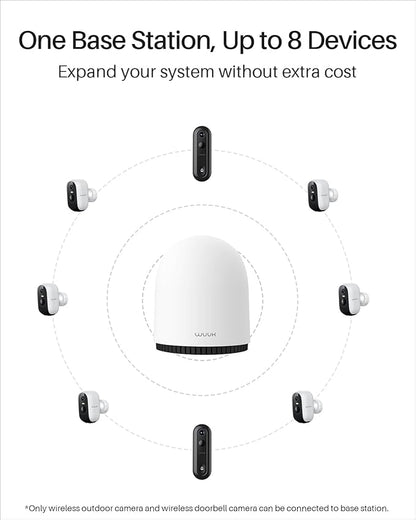 WUUK Security Cameras Wireless Outdoor, Indoor Camera, Home Surveillance System, 2K, No Monthly Fee, Motion Alert, Night Vision, 2.4/5 GHz WiFi, Compatible with Alexa & Google, 2-Camera Kit