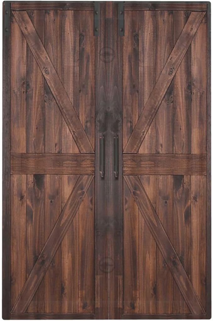 Decorative Light Switch Cover Plate Vintage Brown Farmhouse Barn Door 1 Gang No Device Single Blank Outlet Covers Wall Plates for Electrical Outlets Faceplate for Bedroom Home Decor