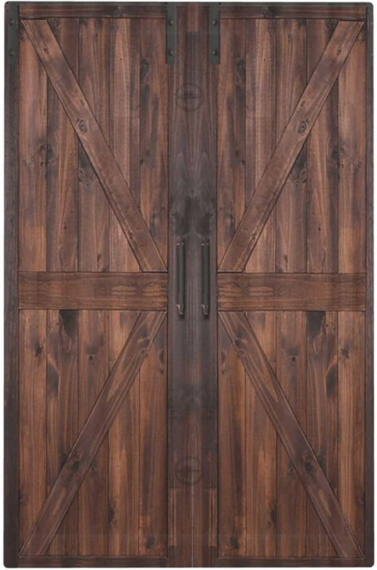 Decorative Light Switch Cover Plate Vintage Brown Farmhouse Barn Door 1 Gang No Device Single Blank Outlet Covers Wall Plates for Electrical Outlets Faceplate for Bedroom Home Decor