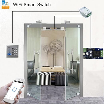 Ewelink WiFi Wireless Smart Relay Module USB 5v 1 Channel Inching Selflock 7V-48V Remote ON Off Power Switch for Access Control, Garage Door,Home Automation, Compatible with Alexa Google Home