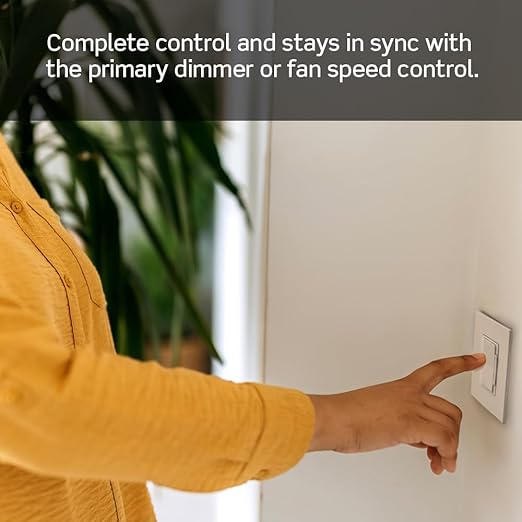 Leviton Decora Smart Dimmer Switch Companion for Multi-Location Dimming (Not for Stand-Alone use), 120/277VAC, 60Hz, DD00R-DLZ, White, Ivory, Light Almond