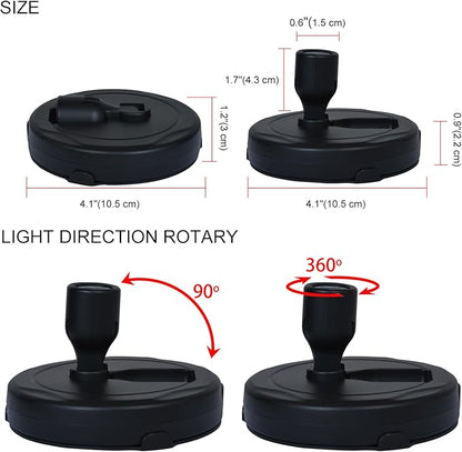 LED Spotlight, Battery Powered Picture Lights, Uplighting Indoor, Puck Lights with Remote, Plant Spot Light for Wall Art Display Dartboard Painting Artwork Accent Closet-4Pack