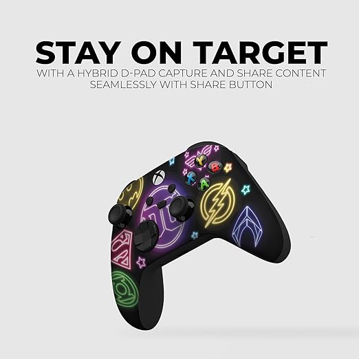 DreamController DC Comiic NEON Custom X-box Controller Wireless compatible with X-box One/Series X/S Proudly Customized in USA I Permanent HYDRODIP Print(NOT JUST A SKIN)(MODDED)
