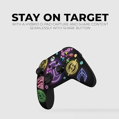 DreamController DC Comiic NEON Custom X-box Controller Wireless compatible with X-box One/Series X/S Proudly Customized in USA I Permanent HYDRODIP Print(NOT JUST A SKIN)(MODDED)