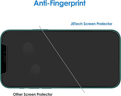 JETech Privacy Screen Protector for iPhone 12 Pro Max 6.7-Inch with Camera Lens Protector, Anti Spy Tempered Glass Film, 2-Pack Each
