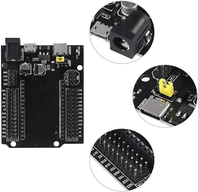 5pcs ESP32 GPIO Breakout Board ESP32 ESP-32S Development Board 30Pin Type-C Micro USB Dual Interface ESP32 Expansion Shield