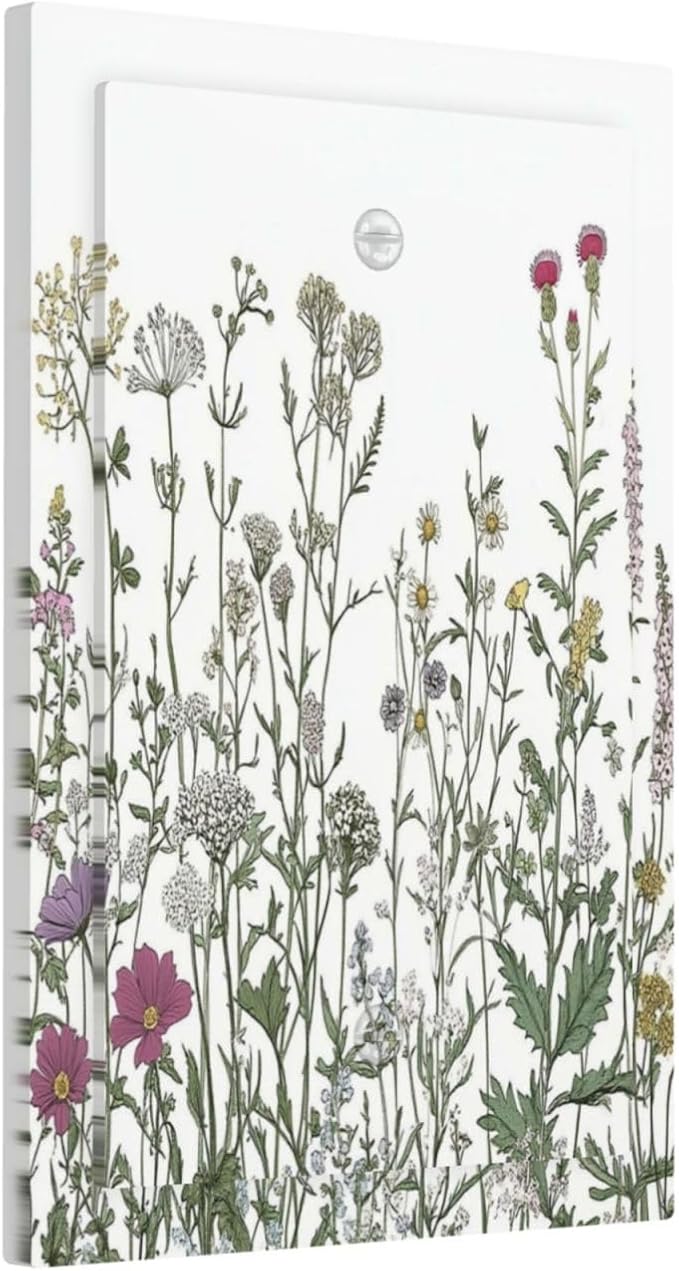 Vintage Herbs Wildflowers Plant Floral Light Switch Cover Plate 1 Gang No Device Blank Electrical Wall Plates Faceplate Decorative Switch Plate For Bed Room Home Decor
