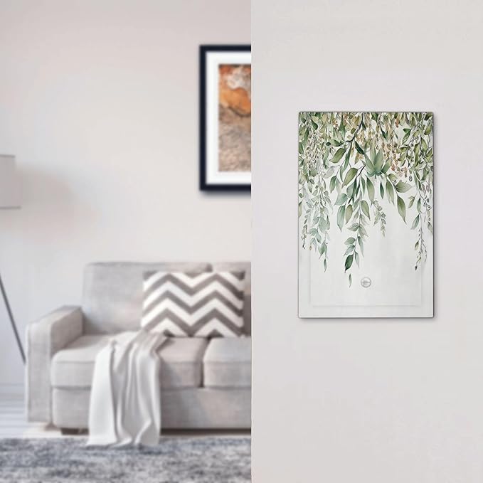 Light Switch Cover Plate Sage Green Eucalyptus Watercolor Plant Leaves 1 Gang No Device Blank Electrical Wall Plates Faceplate Decorative Switch Plate for Bedroom Bathroom Decor