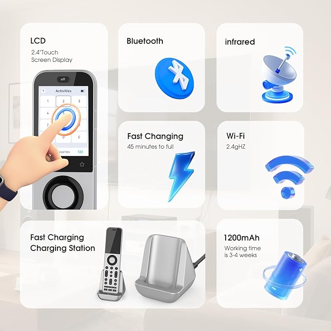 SofaBaton X2 Universal Remote Control with Hub & Charging Dock, Touchscreen, All-in-One Smart Remote with Customize Activities
