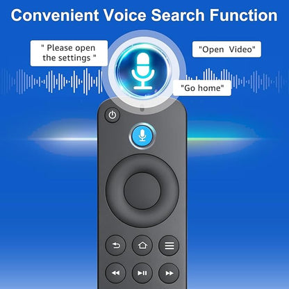 New Replacement Voice Remote Compatible with AMZ Stick (4K, 4K Max, HD, Lite), TV Cube, Fit for Insignia-Toshiba-Pioneer-Smart TVs