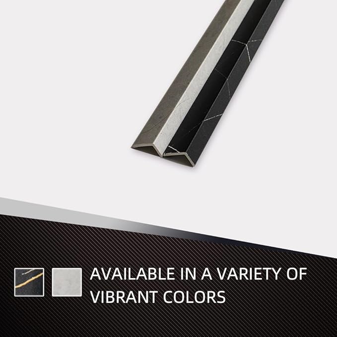 OUZUGIE 8-Pack 57 Inches, WPC Slat Wall Panel Trim,Corner Guard for Low Grille (Gray Marble)