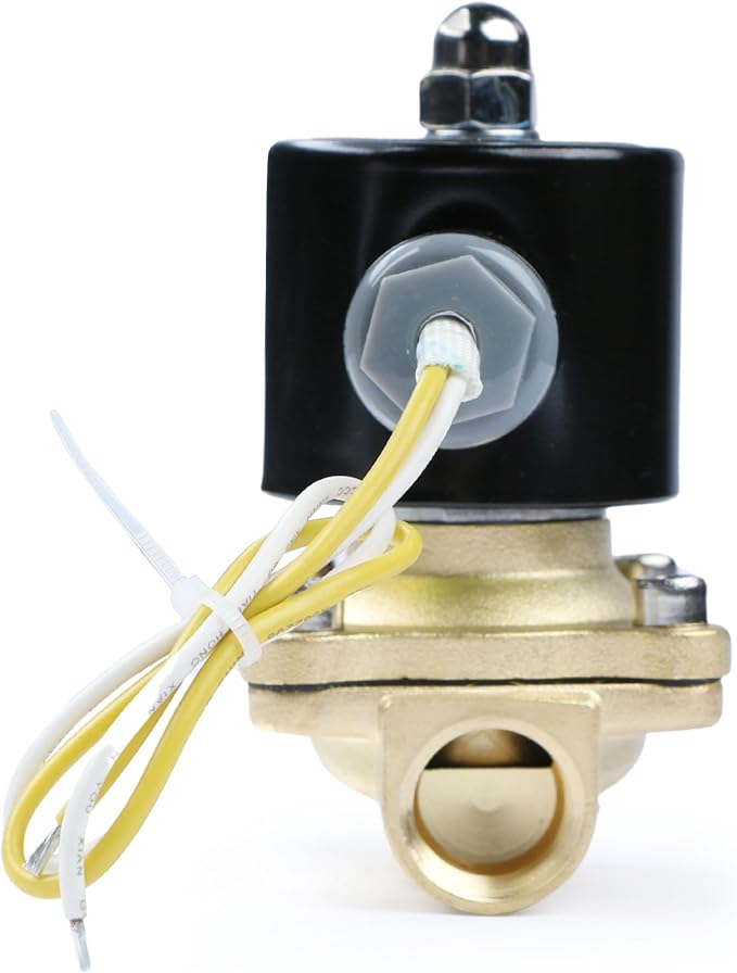 U.S. Solid 1/2" Brass Electric Solenoid Valve110VAC VITON SEAL N.C. (Air, Gas, Fuel...)