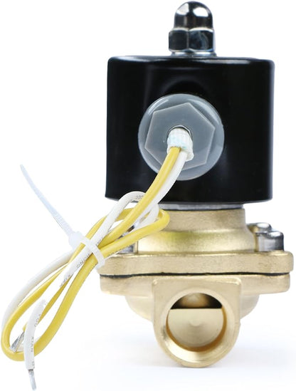 U.S. Solid 1/2" Brass Electric Solenoid Valve110VAC VITON SEAL N.C. (Air, Gas, Fuel...)