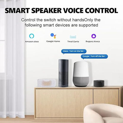 Eversecu WiFi Smart Light Switch 10A Mini DIY Breaker Module, Control by Smart Life/Tuya App, Compatible with Google Home/Alexa Echo