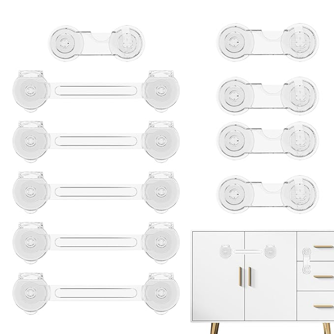 Child Proof Cabinet Latches - Child Proof Cabinet Safe With Safety Lock,Home Security No Drill For Small | For Kitchen Cabinet Drawer And Appliance