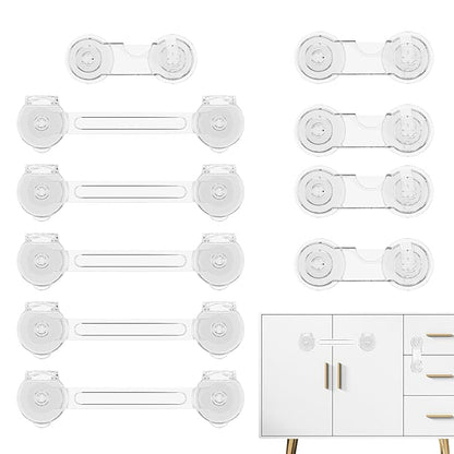 Child Proof Cabinet Latches - Child Proof Cabinet Safe With Safety Lock,Home Security No Drill For Small | For Kitchen Cabinet Drawer And Appliance