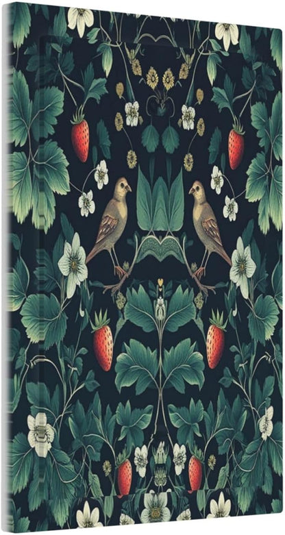 Light Switch Cover Plate Strawberry Birds Flowers Plant Morris Floral 1 Gang No Device Blank Electrical Wall Plates Faceplate Decorative Switch Plate for Bedroom Farmhouse Decor