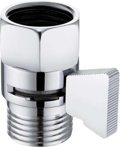 Angle Simple Shower Flow Water Valve, Brass Shut Off Valve for Hand Shower, RV Hose Flow Restrictor, Chrome