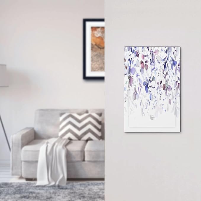 Purple Eucalyptus Watercolor Floral Rustic Leaf Light Switch Cover Plate 1 Gang No Device Blank Electrical Wall Plates Faceplate Decorative Switch Plate for Farmhouse Home Decor