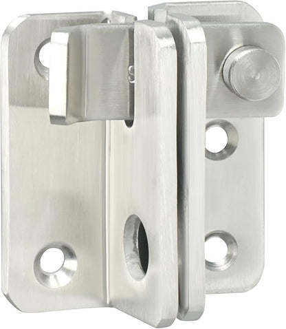 Alise Flip Latch,Gate Latches Safety Door Lock Catch for Barn Cabinet Pet Cage Wood Fence Bathroom Garage Window,SUS304 Stainless Steel Gate Hardware Locks,Brushed Nickel MS3006R-304-LS