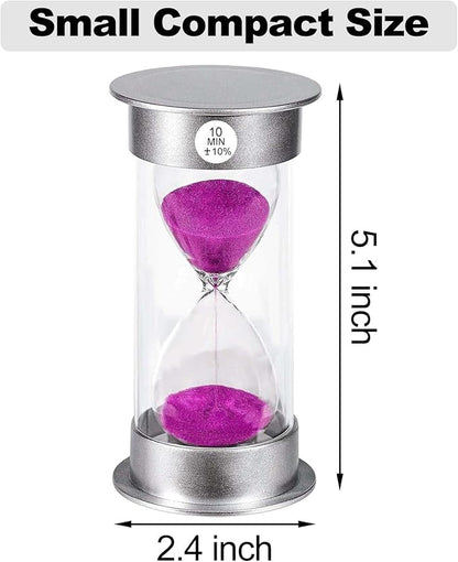 SuLiao Sand Timer, 10 Min Hourglass, Large Purple Sand Clock, Unbreakable Plastic for Kids, Games, Classroom, Kitchen, Decoration