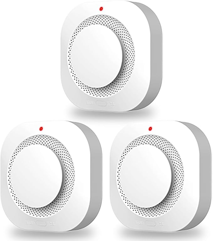 COHANSHANsmoke Detector,Smoke Alarm,fire Alarms Smoke detectors,(Sensor Life of 10 Years) complies with UL Certification,fire Alarm,Smoke detectors,360°Intelligent Detection,Wireless Installation(3)