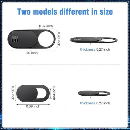 Laptop Camera Cover Slide,3 Large+3 Small Ultra Thin Webcam Cover for Laptop,Computer,Tablet,Apple Devices and Tesla Model 3/Y Interior Cabin Camera,Web Cam Blocker Protect Your Privacy
