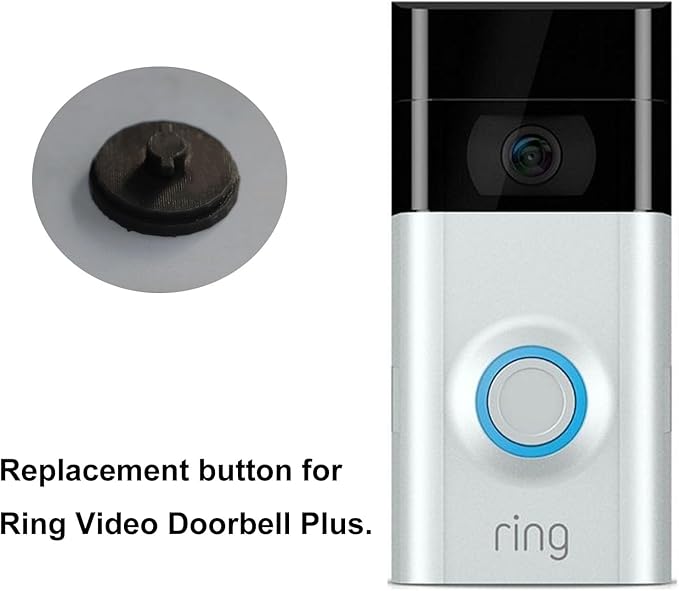 PIAOLGYI Replacement Button for Ring Video Doorbell Plus,Accessories Compatible with Ring Doorbell(Black)