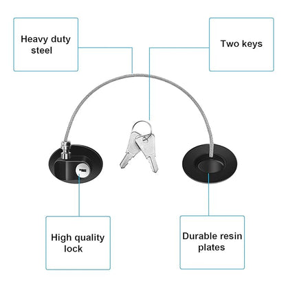 Hotop 4 Pack Cabinet Locks with Keys Mini Fridge Refrigerator Locks for Kids Toddlers Self Adhesive Child and Baby Proofing Safety for Deep Freezer Drawers Doors Latch(Black)