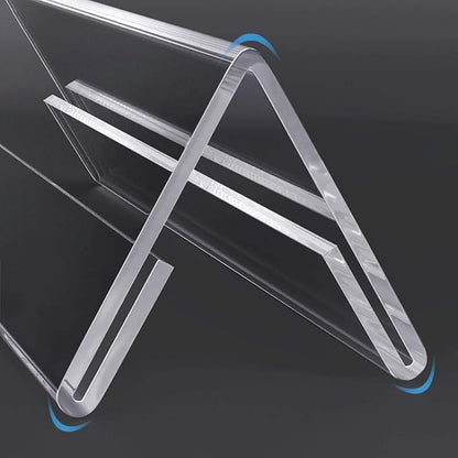 Acrylic 12 Pack Name Plates for Desks, AITEE 3x8.5 Clear Tent Name Plate Display for Office Conference, Reusable Name Tent Holder for Business Training Event