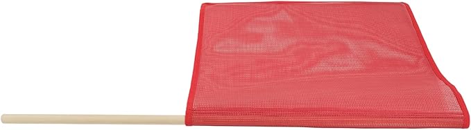 Mytee Products Red Safety Flags for Trucks with Dowel, DOT Compliant - 18 Inch x 18 Inch High Visibility Vinyl Mesh Warning Flags, 8 Pack