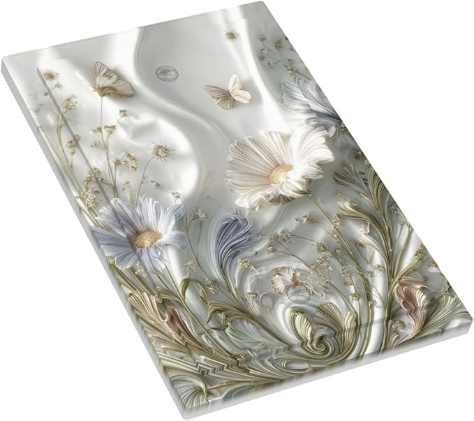 Artistic Flowers Floral Plant No Device Single Blank Decorative Light Switch Covers Electrical Faceplate Switch Plates for Bathroom Kitchen Home