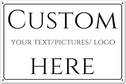 Custom Sign, Custom Metal Signs Personalized，Aluminum Weatherproof Metal Sign Multiple Sizes, Customize for pet store, Business, Workplace, office, Home, Delivery Signs(16 * 12 Inch)