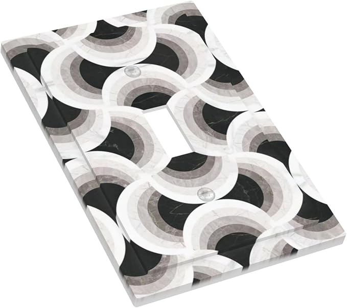 Abstract Art Marble 1 Gang Single Toggle Decorative Light Switch Covers Electrical Faceplate Switch Plates for Bathroom Kitchen Home